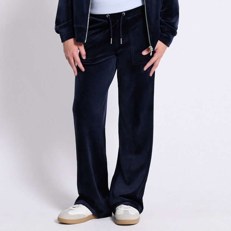 Velour pants "Ella star" Navy 2